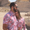 Camisa de manga corta de estampado floral FOR2211 — detalle