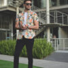 Camisa de manga corta con estampado floral FOR2233 — detalle