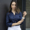 Camisa básica azul marino FOR3016 — vista lateral