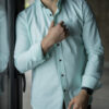Camisa básica menta FOR3011 — detalle