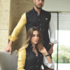Camisa de combinaciones negro, blanco y amarillo FOR2313 — vista alternativa