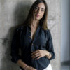 Camisa oxford negra FOR2523 — vista alternativa