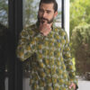 Camisa verde con estampado FOR2557 — detalle