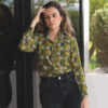 Camisa verde con estampado FOR2564 — vista posterior