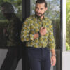 Camisa verde con estampado FOR2557 — vista alternativa