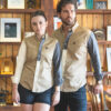 Camisa de combinaciones caqui, arena y gris FOR2589 — vista lateral