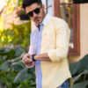 Camisa de combinaciones amarillo, azul y rosa FOR2636 — detalle