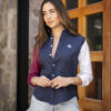 Camisa de combinaciones marino, vino y blanco FOR2642 — detalle
