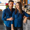 Camisa oxford marino FOR2634 — vista lateral