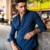 Camisa oxford marino FOR2634 — detalle