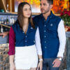 Camisa de combinaciones marino, vino y blanco FOR2637 — vista alternativa