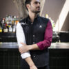 Camisa de combinaciones negro, blanco y vino FOR2638 — vista posterior
