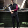 Camisa de combinaciones negro, blanco y vino FOR2638 — vista lateral