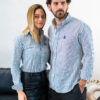 Camisa de rayas blancas y azul marino FOR2652 — vista alternativa