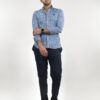 Camisa de cuadros azules FOR2664 — detalle
