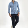 Camisa de cuadros azules FOR2664 — vista posterior