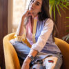 Camisa de combinaciones cielo, rosa, amarillo y blanco FOR2650 — vista lateral