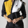 Camisa de combinaciones negro, amarillo y blanco FOR2685 — vista lateral