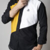 Camisa de combinaciones negro, amarillo y blanco FOR2681 — vista posterior