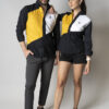 Camisa de combinaciones negro, amarillo y blanco EQ384 — detalle