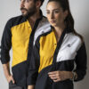 Camisa de combinaciones negro, amarillo y blanco EQ384 — vista posterior