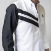 Camisa de combinaciones blanco y negro con franjas FOR2679 — vista posterior