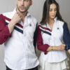 Camisa de combinaciones blanco, marino y vino con franjas FOR2678 — imagen 9