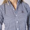 Camisa de rayas azul marino FOR2694 — vista posterior