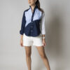 Camisa de combinaciones azul marino, cielo y blanco FOR2699 — vista lateral