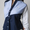 Camisa de combinaciones azul marino, cielo y blanco FOR2699 — vista posterior