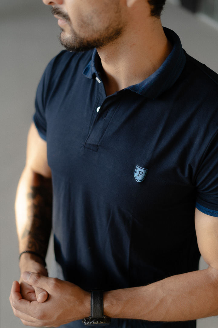 Playera polo marino POL0004 — vista posterior