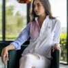 Camisa de combinaciones blanco, rosa y azul cielo FOR2710 — detalle