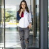 Camisa de combinaciones blanco, rojo y azul marino FOR2711 — detalle