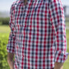 Camisa de cuadros rojos, azules y blancos FOR2706 — imagen 8