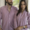 Camisa básica color cereza EQ403 — vista posterior