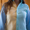 Camisa de combinaciones menta, amarillo y azul FOR2748 — detalle