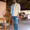 Camisa de combinaciones amarillo, azul cielo, menta y rosa FOR2747 — vista posterior