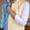 Camisa de combinaciones amarillo, azul cielo, menta y rosa EQ416 — vista lateral