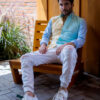 Camisa de combinaciones menta, amarillo y azul FOR2746 — detalle