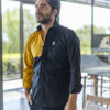 Camisa de combinaciones negro y amarillo FOR2729 — detalle