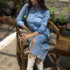Camisa de cuadros azules FOR2744 — detalle