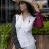 Camisa MEXICO EDITION verde, blanco y rojo EQ424 — detalle de tela