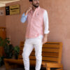 Camisa de combinaciones naranja, azul cielo y blanco FOR2750 — vista posterior