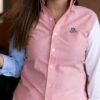 Camisa de combinaciones naranja, azul cielo y blanco FOR2755 — vista posterior