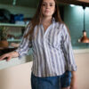 Camisa de rayas grises FOR2758 — detalle