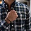 Camisa de cuadros verdes FOR2763 — vista posterior