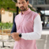 Camisa de combinaciones ladrillo, marino y blanco FOR2772 — vista lateral