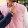 Camisa de combinaciones ladrillo, marino y blanco FOR2772 — detalle