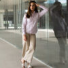 Camisa oxford báxica rosa galgary FOR2787 — vista lateral