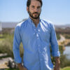 Camisa oxford báxica azul cielo FOR2783 — detalle